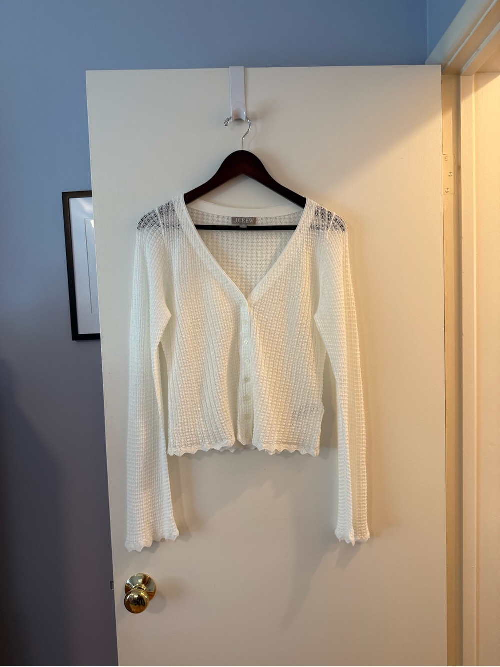 J. Crew white lightweight cardigan